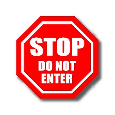 Ergomat 16in OCTAGON SIGNS - Stop Do Not Enter DSV-SIGN 256 #0014 -UEN